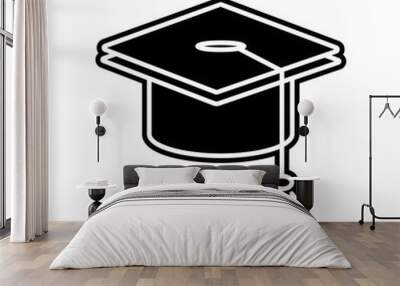 graduate's cap icon. Element of education for mobile concept and web apps icon. Glyph, flat icon for website design and development, app development Wall mural