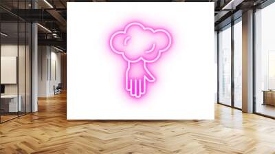 Hand from Heaven cloud Christianity neon icon Wall mural