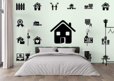 house icon. Real estate icons universal set for web and mobile Wall mural