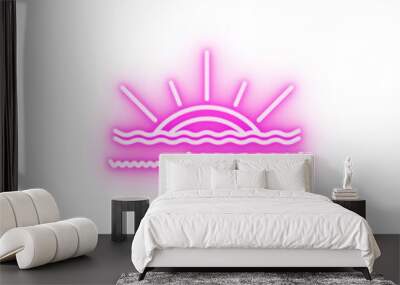 Islam subah prayer 2 colored line neon icon Wall mural