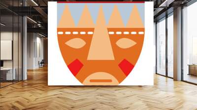 mask, ethnic, African icon. Element of color African safari icon. Premium quality graphic design icon. Signs and symbols collection icon for websites, web design on white background Wall mural