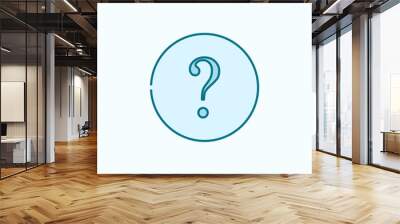 question mark 2 colored line icon. Simple colored element illustration. question mark outline symbol design from web icons set Wall mural