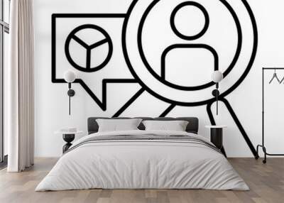 search for a financial specialist icon. Element of business icon on white background Wall mural