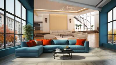 Modern interior of a drawing room Wall mural