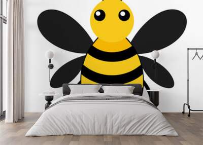 a cute bee vector artwork and illustration Wall mural