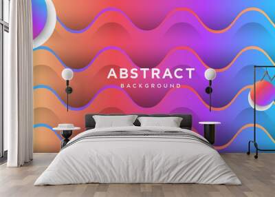 Abstract wave  gradient background Wall mural