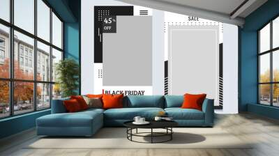 Black friday social media story post template banner Wall mural