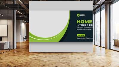 Real estate social media facebook cover web banner template Wall mural