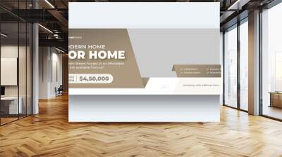 Real estate social media facebook cover web banner template Wall mural