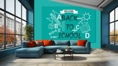 back to school design template Wall mural