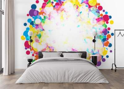 colorful  bright circles Wall mural