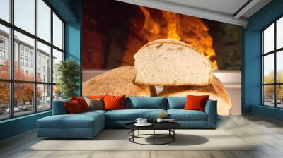 Freshly baked bread in the traditional way Wall mural