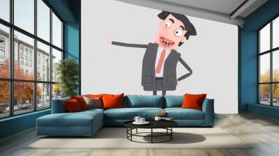 Businessman laughing and pointing
Easy combine! For custom 3d illustration contact me. Wall mural