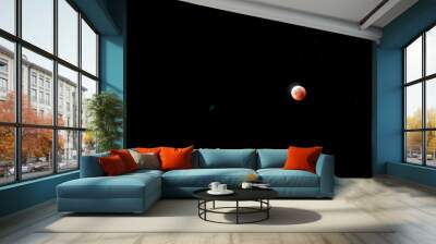 Blood moon July 2018 - total lunar Eclipse  Wall mural