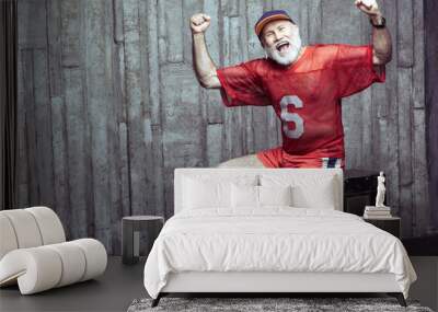 elderly age sport concept Wall mural