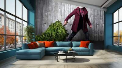 fashionable modern Santa fashion concept Wall mural