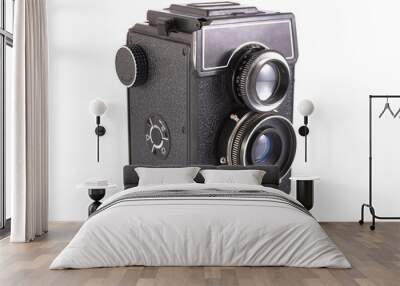 Old camera with two lenses Wall mural