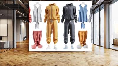 Photo of Sweat Suits Isolated on White Background Wall mural