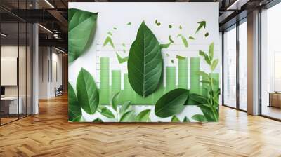 Sustainable Finance Charting Green Growth for Environmental Investment Wall mural