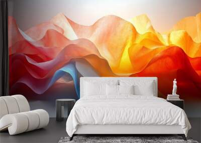 Tissue Paper Pyramid with Soft Shadows Wall mural