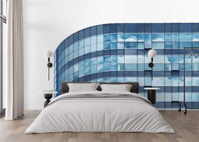 Modern office building with blue glass window Wall mural