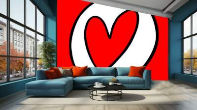 art heart Wall mural