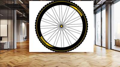 BTT bike wheel illustration Wall mural