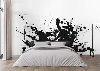 Creative design of black paint stain Wall mural