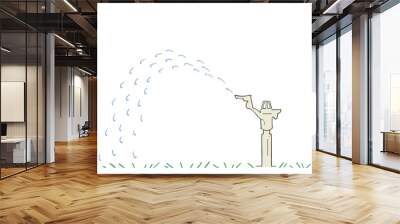 Design of water sprinkler system Wall mural