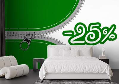 green offer card Wall mural