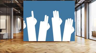 hands counting symbol Wall mural