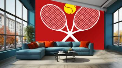 nice tennis icon Wall mural