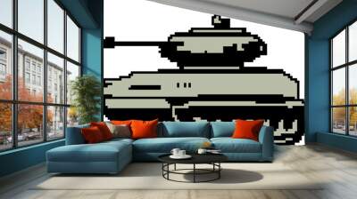 Pixel art tank Wall mural