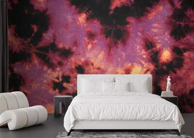 Tie dye abstract background, colorful pattern Wall mural