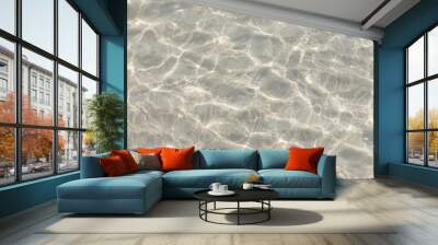 clear ripple sea and wave on white sand at huahin beach in summer time, thailand. natural ocean wate Wall mural