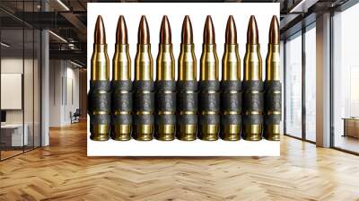 Bullet chain ammunition 5.56 mm. png. Wall mural