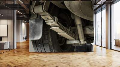 Leaf Spring Suspension in car Wall mural