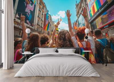 LGBTQ pride parade Wall mural