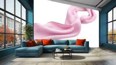 Elegant pink silk fabric with smooth folds, perfect for fashion, textile, or interior design concepts. Wall mural