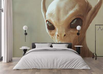 Alien being. Science fiction character. 2d illustration. Extraterrestrial Wall mural