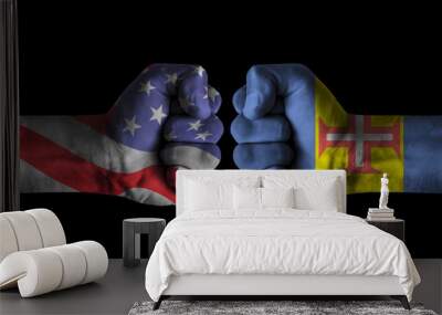 America vs  Madeira Wall mural