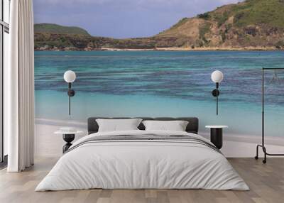 Crystal clear paradise water Kuta beach Lombok Wall mural