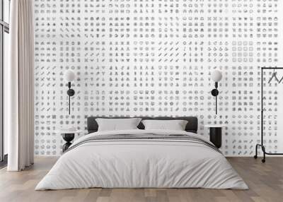 Flat icon set Wall mural