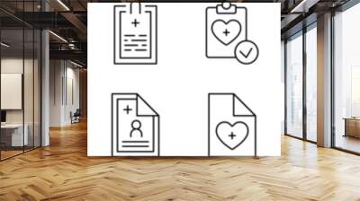 Medical Prescription Related Icon Set. Editable Stroke. Suitable for Web Sites, Books, Cards, Apps Wall mural