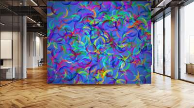 abstract colorful watercolor acrylic fractal grunge image illustration paint background bg texture wallpaper art frame sample board blank material Wall mural