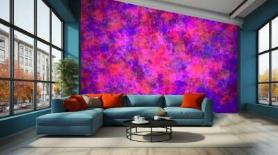 abstract fractal colorful pink purple lilac rose ruby marbled stone wall concete cement grunge image paint background bg texture wallpaper art frame sample illustration board Wall mural