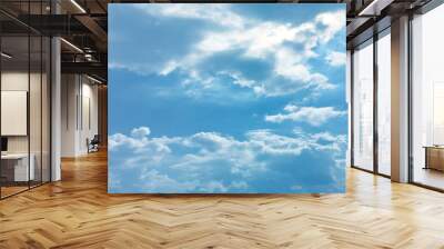 	
blue sky clouds storm rainy day summer abstract banner background image surface vintage live love emotional canvas use space for text sunny sun effect on the clouds soft Wall mural