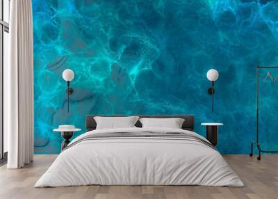 blue water splash watercolor smoke pattern underwater image easy to use pattern PNG file template fresh mind deep think white effect color reflection	 Wall mural