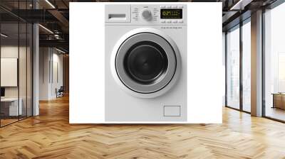 Clothes washer, dryer machine isolated cut out on white background. 3d illustration Wall mural