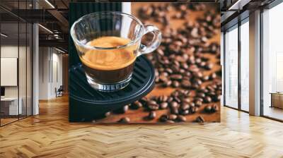 Espresso coffee and espresso machine Wall mural